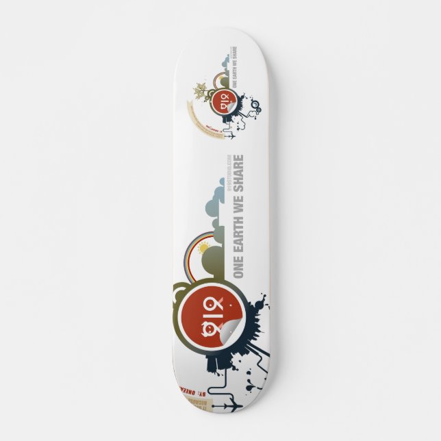 Skateboard Une carte de la Terre (Devant)