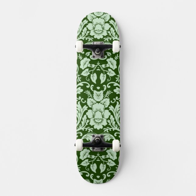 Skateboard Une damassé florale antique (Recto)