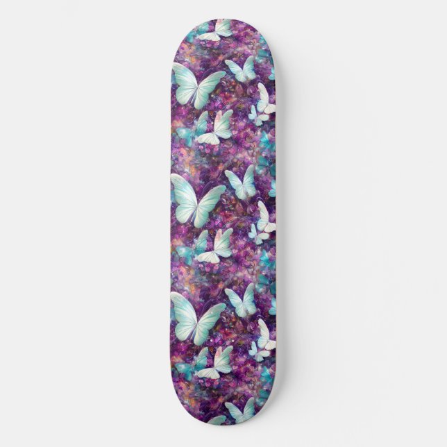 Skateboard Une série de papillons mystiques Design 7 (Recto)