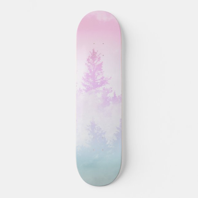 Skateboard Unicorn Pastel Forest Dream #1 #décoration #art (Recto)