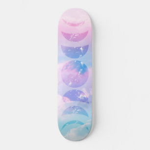 Skateboard Unicorn Pastel Nuds Moon Phases #1