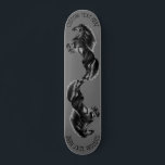 Skateboard Upright Black Wild Horse - Black& White Drawing -<br><div class="desc">Upright Black Wild Horse - Black and White Drawing Animal Art Mustang Horses by MIGNED - Add Your Unique Text / Choose your favorite colors - Resize and move or remove elements with customization tool ! You can also transfer my designs to more than 1000 Zazzle products.</div>
