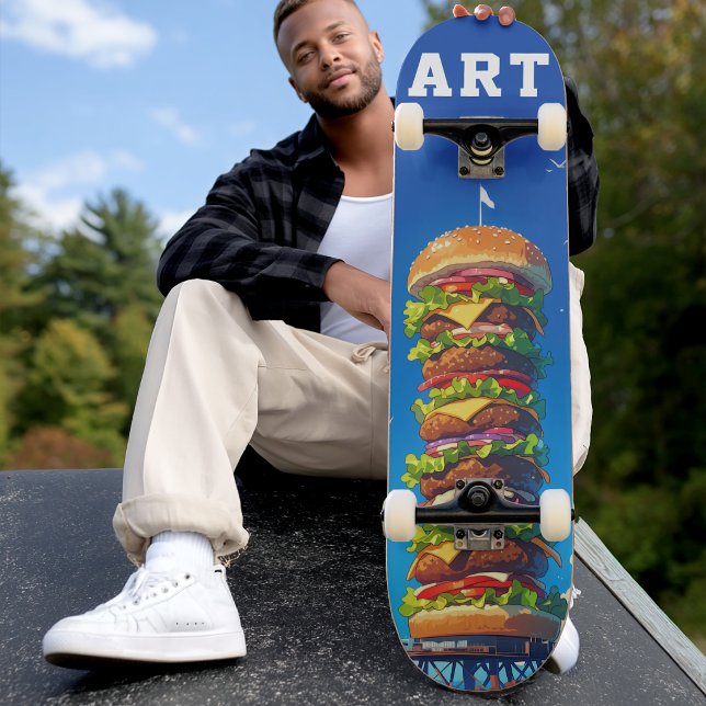 Skateboard Urban "ART" Giant Hamburger Tower (Créateur téléchargé)