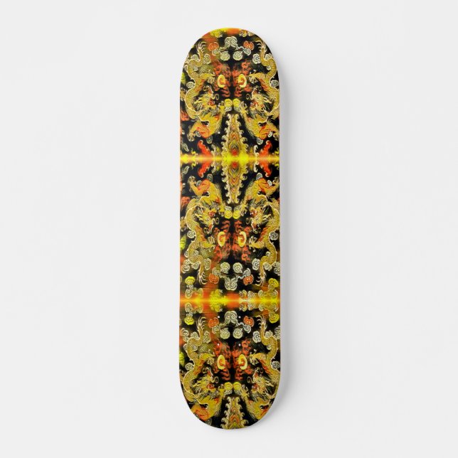 Skateboard Urban Gold Dragon Element Custom Pro Park Board (Devant)