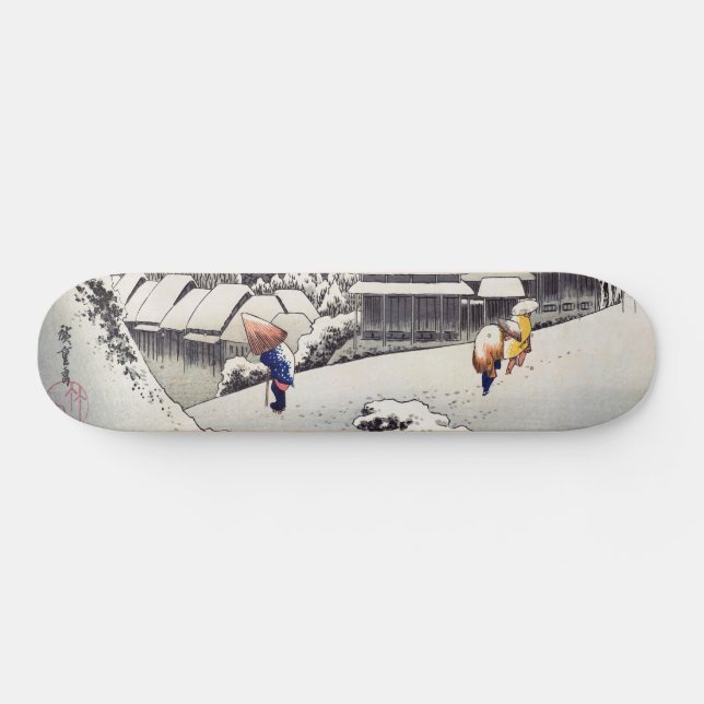 Skateboard Utagawa Hiroshige - Neige du soir à Kanbara (Horz)