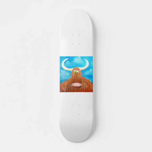 SKATEBOARD VACHE DES MONTAGNES MIGNONNE (Devant)