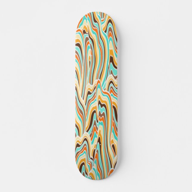 Skateboard Vague Abstraite (Devant)
