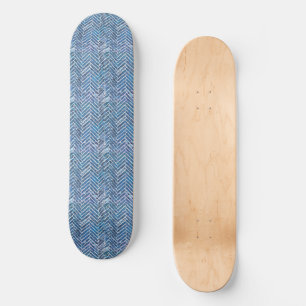 Skateboard Vague bleue minimaliste