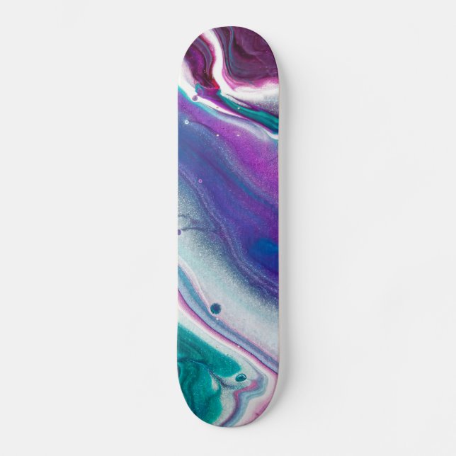 Skateboard Vague couleur Abstraite (Recto)