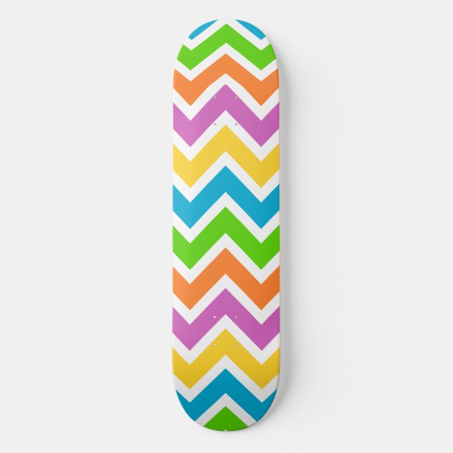 Skateboard Vague de couleurs arc-en-ciel (Recto)