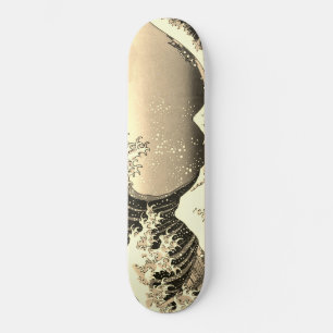 Skateboard vague de peinture japonaise, skate