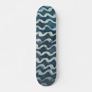 Skateboard Vague d'océan et nom ou texte