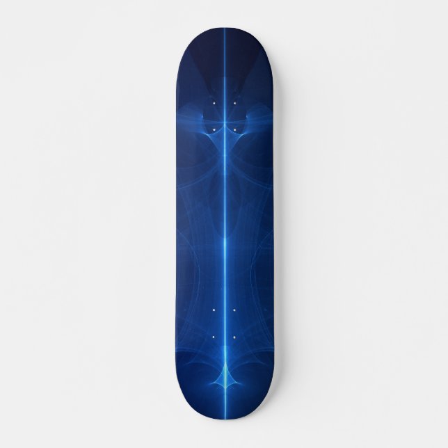 Skateboard Vague lumière bleue ondulée (Devant)
