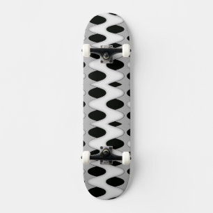 Skateboard Vague noire et blanche