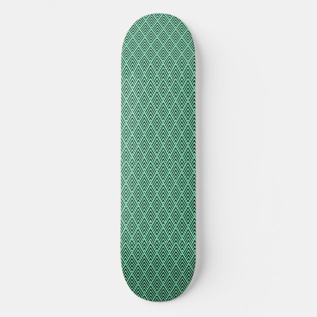 Skateboard Vague Onde Verte (Recto)