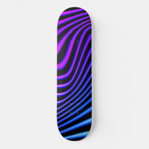 Skateboard Vagues 3D violet et bleu dégradé 8 1/4"