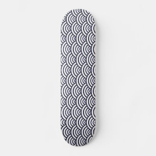 Skateboard Vagues bleues japonaises Seigaiha Mer