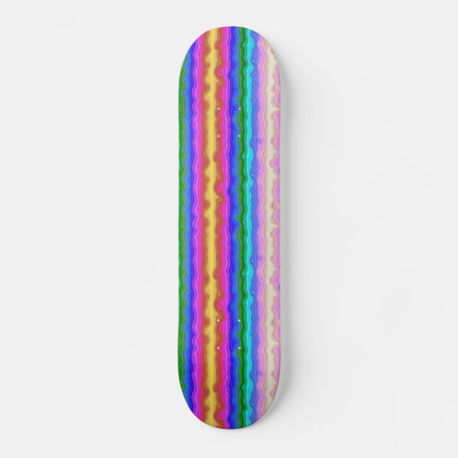 Skateboard Vagues de couleur (Recto)