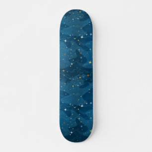 Skateboard Vagues de nébuleuse et ✨ de profil sous convention