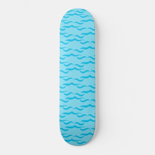 Skateboard Vagues d'eau de mer bleue pastel Océan paisible (Recto)