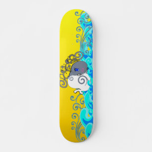 Skateboard Vagues Et Baleines -
