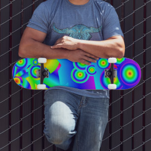 Skateboard Vagues océaniques abstraites