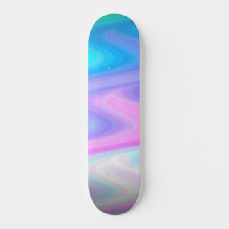 Skateboard Vagues Pastel Peacock