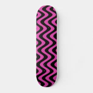 Skateboard Vagues (rose/noir)
