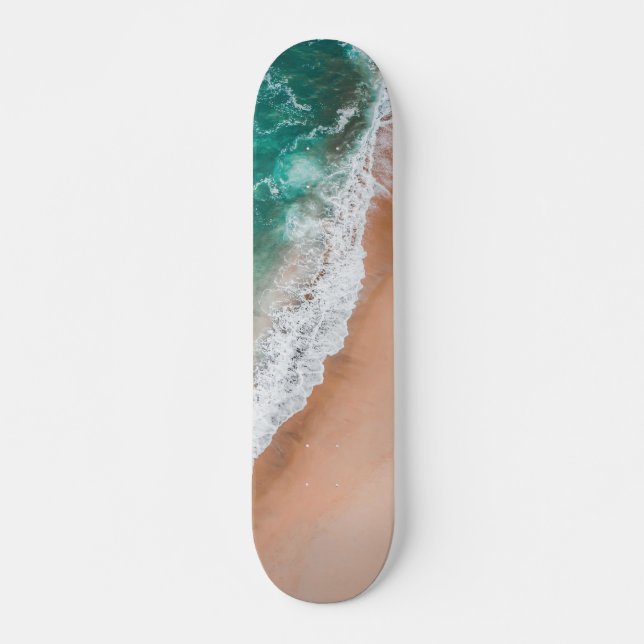 Skateboard Vagues sur la plage de sable (Devant)