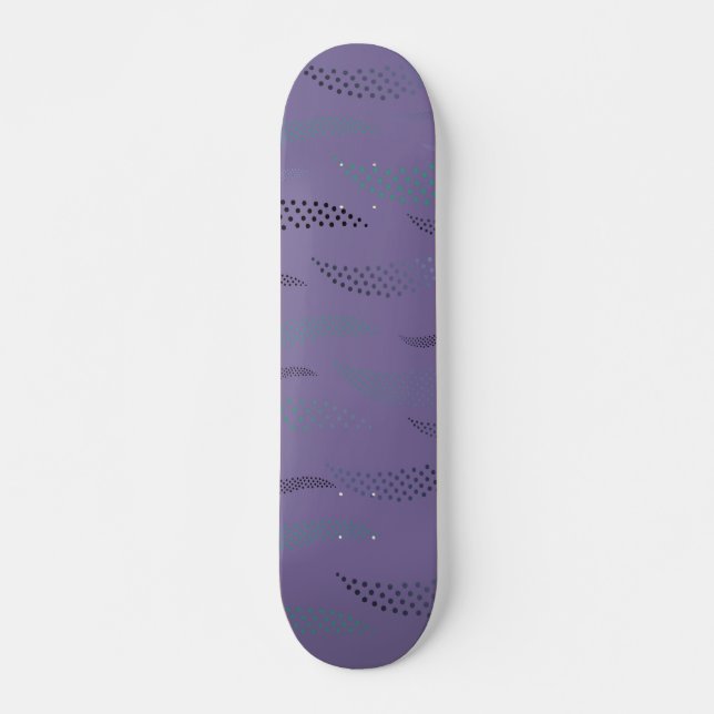 Skateboard Vagues Tigre (motif stylisé) 9 (Devant)