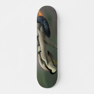 Skateboard Vaisseau spatial volant à travers une planète