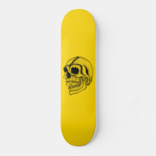 Skateboard Vampir - Schädel Bleistift Zeichnung (Recto)