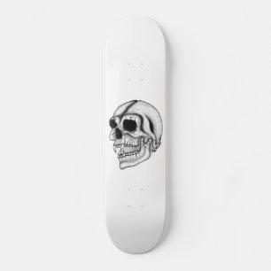 Skateboard Vampir Schädel design noir et blanc