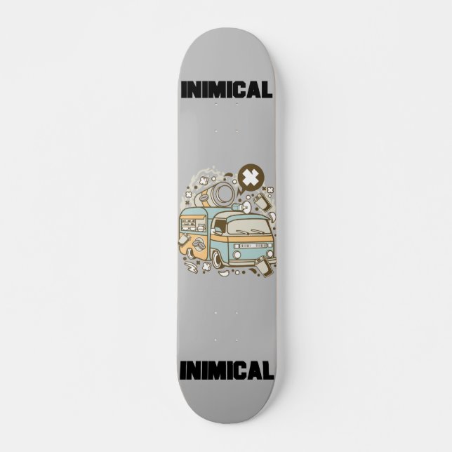 Skateboard Van à café inimical (Devant)
