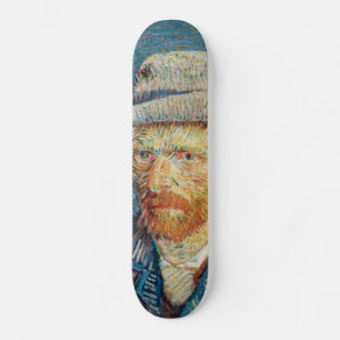 Skateboard Van Gogh - Autoportrait avec un Casquette gris