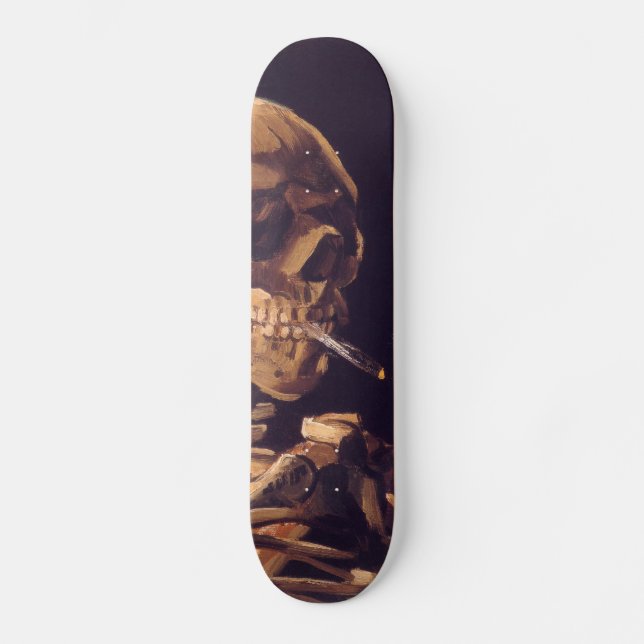 Skateboard Van Gogh : Crâne avec brûler Cigaret (Recto)