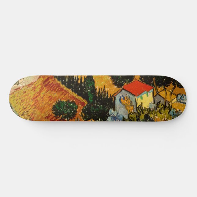 Skateboard Van Gogh - Landcape House Plowman (Horz)