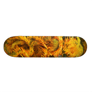 Skateboard Van Gogh : Quatre tournesols