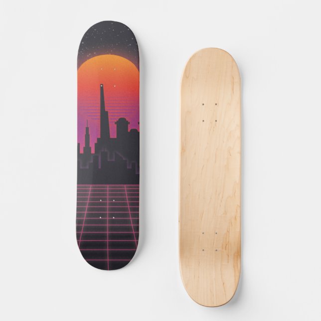 Skateboard Vaporwave (Recto)