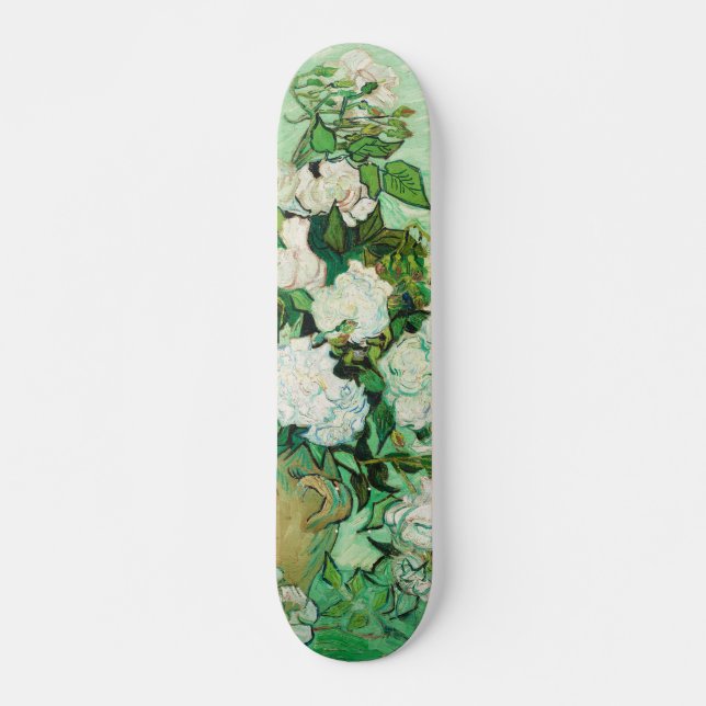 Skateboard Vase avec roses roses, Vincent Van Gogh (Devant)
