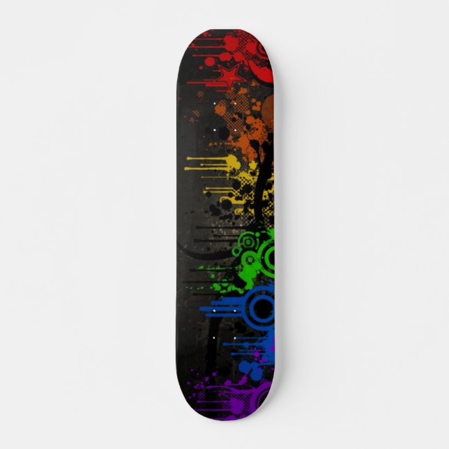 Skateboard Vecteur d'arc-en-ciel (Devant)