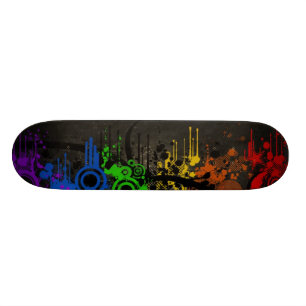 Skateboard Vecteur d'arc-en-ciel