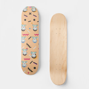 Skateboard Vector de Dog Seamless