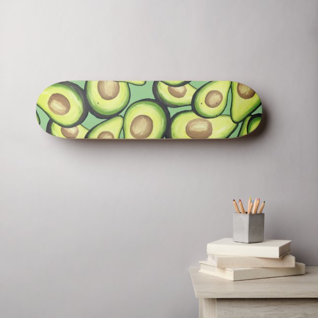 Skateboard Végétal Cuit Gourmet Avacados (Art mural (Horz))