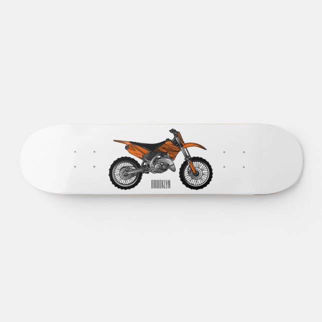 Skateboard Vélo droit hors route moto / motocross dessin anim (Horz)