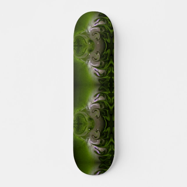 Skateboard verde pistacho remolino (Devant)