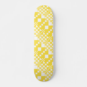 Skateboard Vérifié, Chèques en citron jaune et blanc