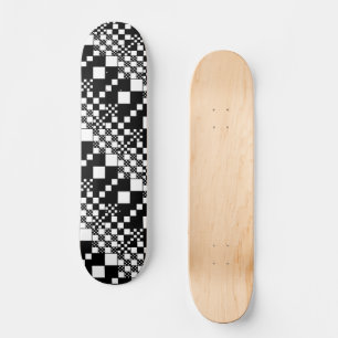Skateboard Vérifié, Chèques - noir et blanc