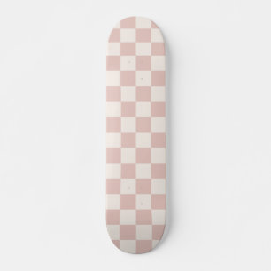 Skateboard Vérifier Pale Beige À damiers Motif Checkboard