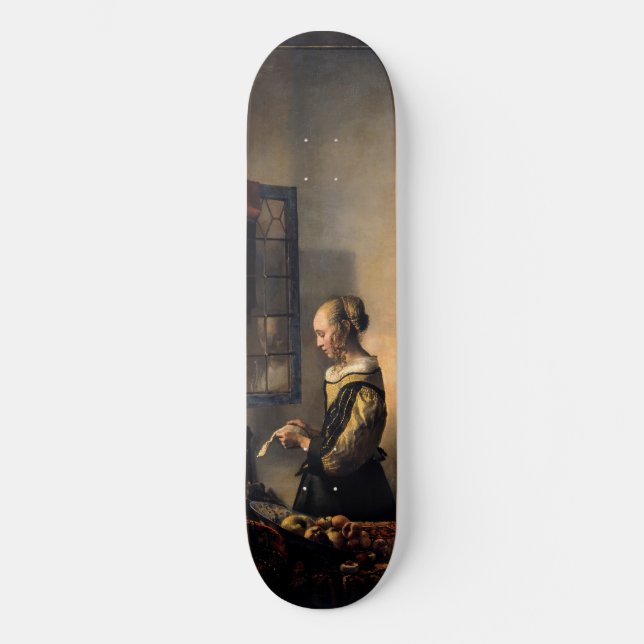 Skateboard Vermeer - Fille lisant une lettre à une fenêtre ou (Recto)